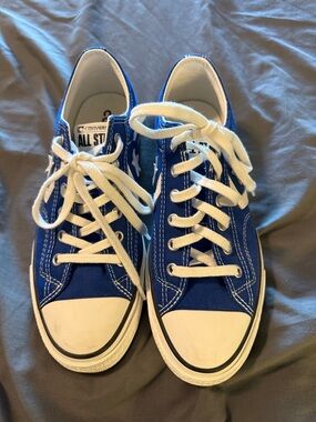 Converse Blue Low Top Canvas Sneakers